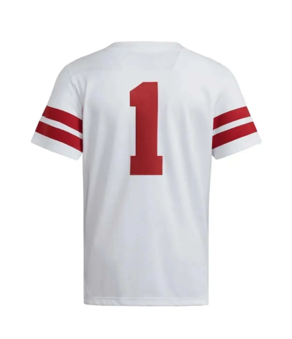 adidas Nebraska Cornhuskers Mens XL White Premier Away Football Jersey NCAA GBR